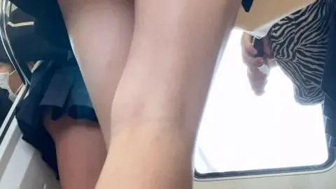 Asian Teen Shows Underwear on Public Transport