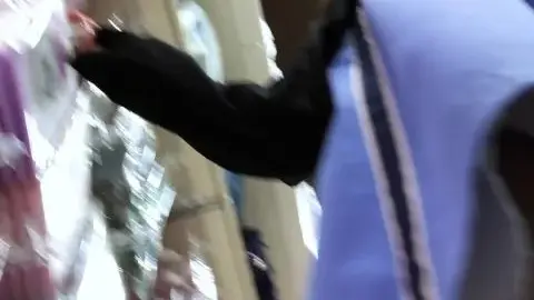 Asian Teen Exposes Thighs in Store