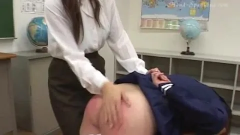 Asian Schoolgirls Spanking in Classroom