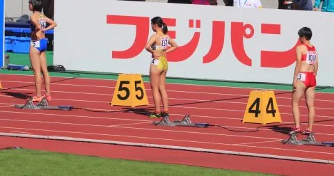 Asian Athletes Compete on Track