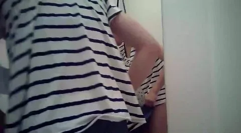 Asian Girls Try On Clothes in Fitting Room