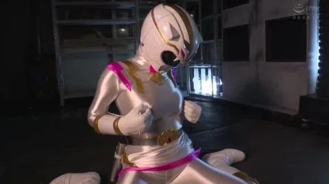 Asian Couple in Silver Costume Industrial Seduction