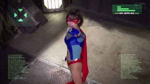 Superhero vs Monster in Dark Room