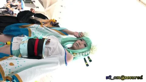 Asian Cosplay Girls at Outdoor Festival