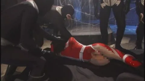 Bound in Red and White Costume