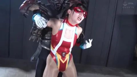 Asian Couple in Red Bodysuits Engage in Restraint and Assault