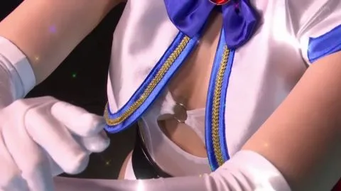 Asian Sailor Fuku Sex Scene with Mask and Gloves