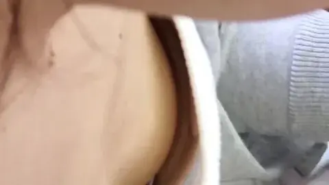 Asian Teen in Car Intimate Moments