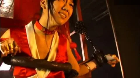 Asian Girl Masturbating with Microphone