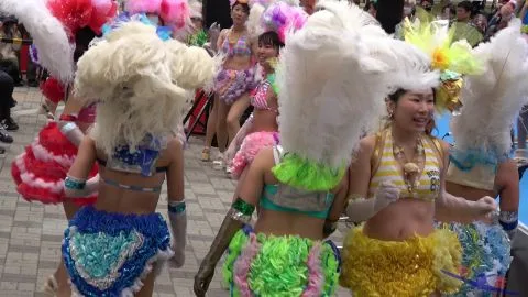 Asian Dancers in Colorful Costumes