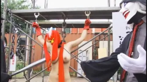 Asian Couple Bondage at Construction Site