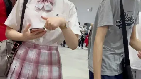 Asian Teen in Plaid Skirt