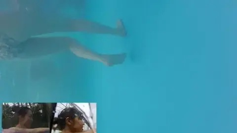Asian Girls Underwater Pool Fun