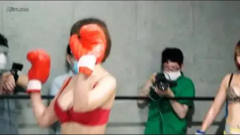 Asian Lesbians Boxing and Lingerie