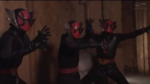 Asian Adult Scene with Muscular Men and Monster