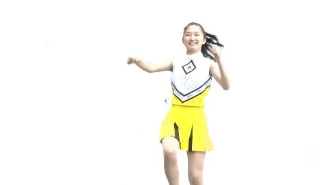 Asian Cheerleaders Dance and Stretch