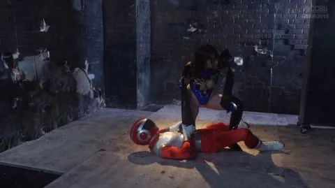 Woman Standing Over Kneeling Man