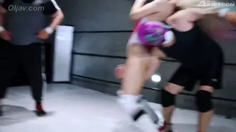 Lesbian Wrestling Match with Masks and Submission
