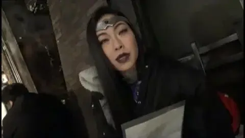 Asian BDSM with Handcuffs and Bodysuit