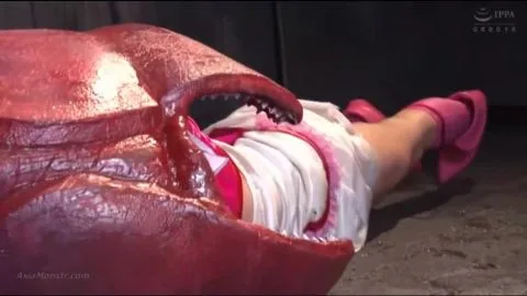 Tentacled Creature Consumes Pink-Haired Woman