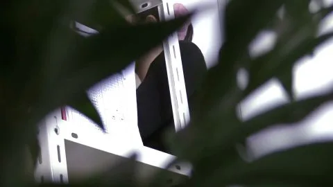 Asian Teen with Tattoos in Storage Room Encounter