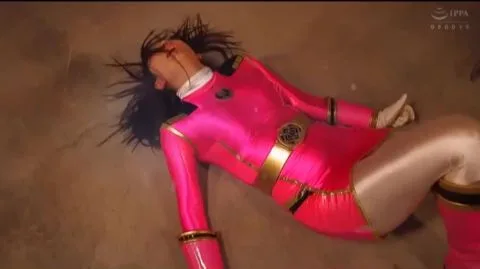 Asian Couple in Pink Costumes Intimate Moments