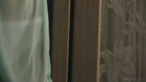 Blonde Teen Undresses and Poses Nude in Bedroom