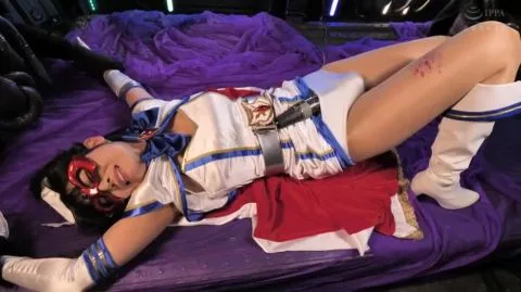 Asian Women in Costume with Red Mask