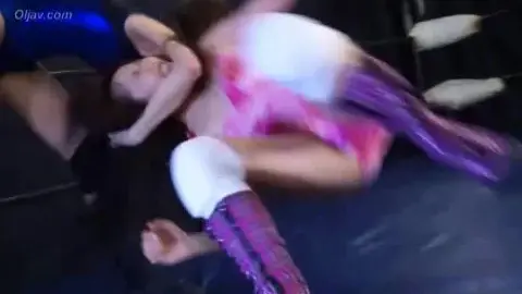 Asian Lesbians Wrestling and Choking