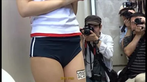 Blonde Asian Babe Outdoor Dance