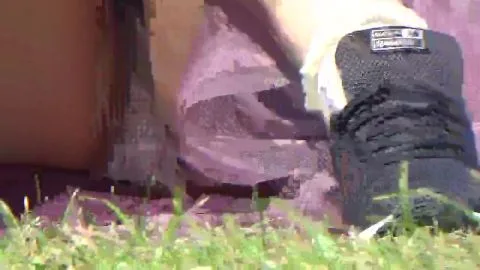 Outdoor Pink Skirt Fetish