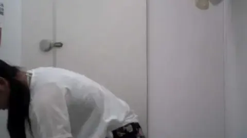 Asian Teen Changes Clothes in Bathroom