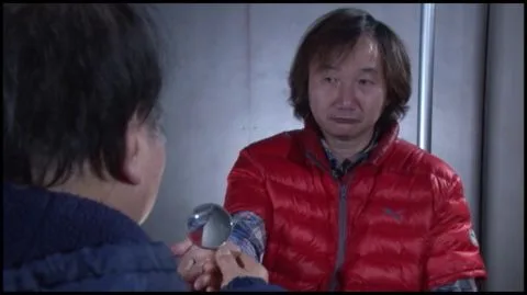 Asian Woman Masturbating in Warehouse