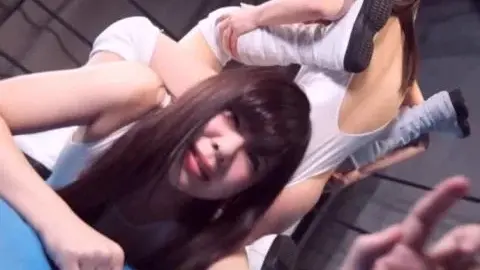 Asian Lesbians in Wrestling Match