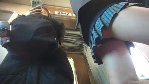 Asian Girls Masturbating on Train POV