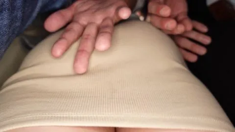 Blonde Woman Engages in Intimate Acts with Multiple Partners