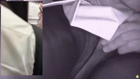 Asian Couple Masturbating on Public Transportation