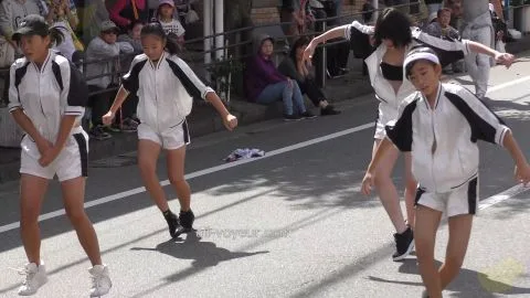 Asian Girls Dancing on Street