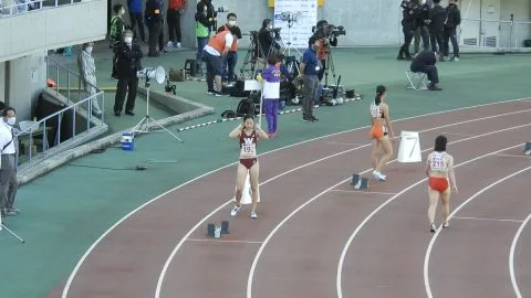 Asian Athletes on Indoor Track