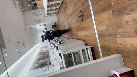 Asian girl shopping in store