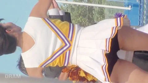Asian Cheerleaders Outdoor Photoshoot