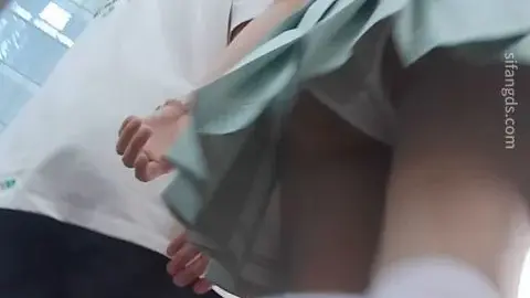 Asian Couple Intimacy in Urban Setting