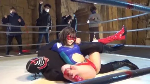 Asian Wrestlers in Red Boots Engage in Intense Match