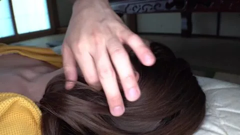 Brunette in Yellow Lingerie