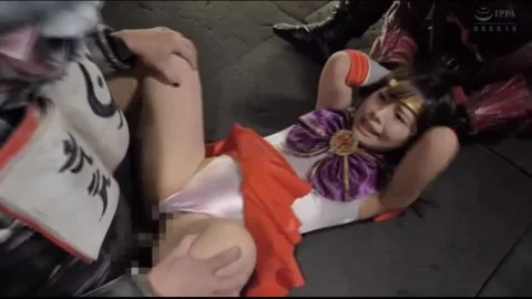 Asian Sailor Moon Cosplay in Dark Room