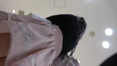 Asian Girls Exposing Underwear in Bathroom