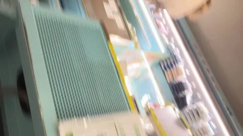 Blonde in Brown Skirt Shopping