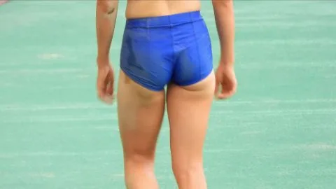 Asian Athletic Beauties on Indoor Track