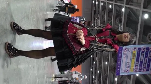 Asian Cosplay Tease in Bathroom