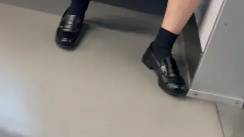 Asian Teen Schoolgirl on Train